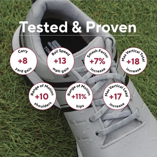 Vista 7 de SQAIRZ Zapatos de golf deportivos para hombre, nuevos zapatos de golf, diseñados para el equilibrio y el rendimiento, picos reemplazables