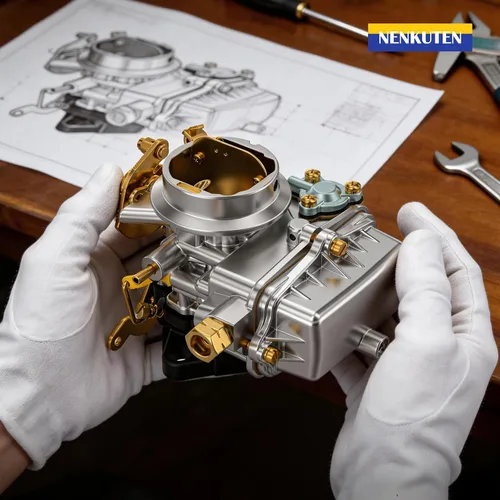 Vista 3 de NENKUTEN Carburador para Ford 144 170 200 223 1957 1960 1962 en línea 6 Cyl 4 Cyl Motores Reemplazar Holley 1904 Carburador manual 1959 F100 1