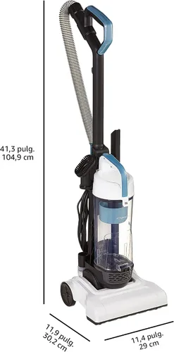 Vista 6 de Amazon Basics Aspiradora vertical sin bolsa para alfombras y suelos duros, con herramientas para grietas y tapicería, mango desmontable, ligera