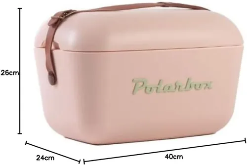 Vista 3 de Polar Box - Caja enfriadora, 13Q, 12L, para exteriores, campamento, barbacoa, pesca, modelo clásico (correa de cuero marrón)