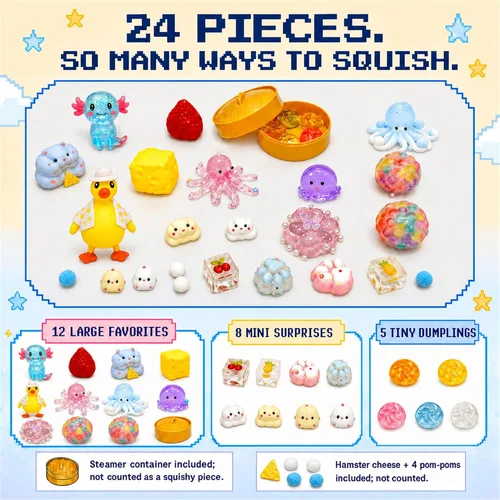 Vista 2 de Juego de 24 juguetes sensoriales surtidos para ansiedad para niños a partir Multicolor