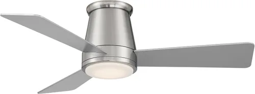 Vista 2 de WAC Lighting - Ventilador de techo de 3 aspas de aluminio inteligente de montaje empotrado en níquel cepillado