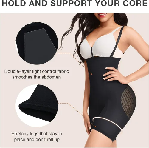 Vista 3 de Lover-Beauty Butt Lifting Shapewear Removable Straps Open Bust Tummy Control Body Shaper