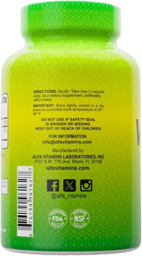 Vista 3 de ALFA VITAMINS Vitamina D3 5000 UI - Impulso inmunológico - Articulaciones y huesos saludables - 100 cápsulas