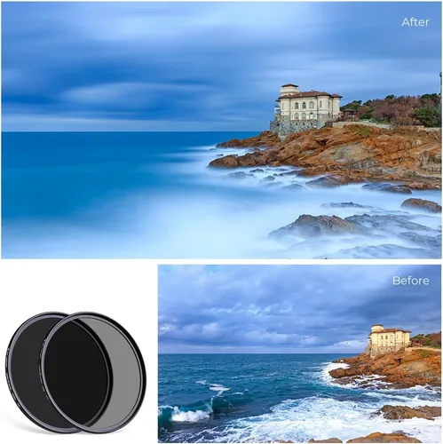 Vista 5 de K&F CONCEPT Kit de filtro de lente de 1.457 in densidad neutra ND8 ND64 CPL Polarizador Circular Set con 24 Recubrimientos multicapa para lente