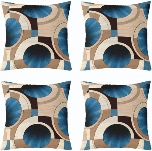 Vista 42 de Castle Fairy Fundas de almohada modernas con estampado de líneas geométricas de doble cara de 16 x 16 pulgadas, fundas de almohada de espirales
