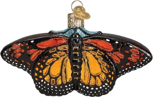Vista 12 de Old World Christmas - Adorno de mariposa brillante de vidrio soplado para árbol de Navidad