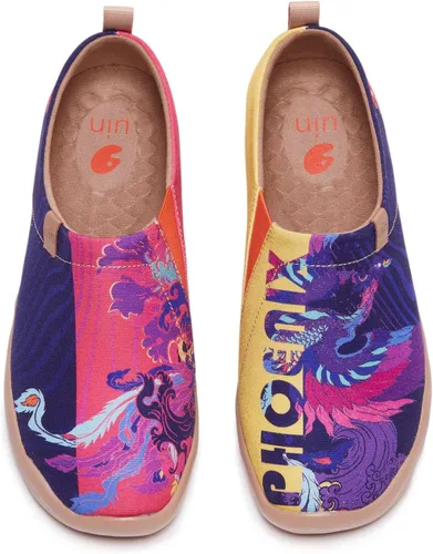 Vista 64 de UIN Mocasines casuales para mujer, de viaje, pintados, para caminar, ligeros, cómodos, de lona, tenis de moda