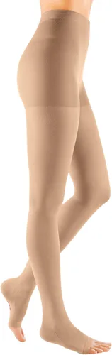 Vista 2 de Mediven Comfort - Pantimedias de compresión para mujer, puntera abierta, 30-40 mmHg Semi-transparent fabric, Clima-Comfort material, soft