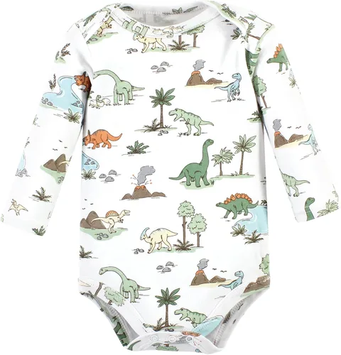 Vista 9 de Hudson Baby Body unisex de algodón de manga larga para bebé, leopardo rosa rojo
