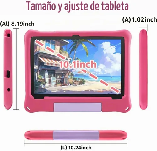 Vista 9 de Tabletas Android 15 – Tableta para niños de 10 pulgadas con funda, Octa-Core, 8 GB+64 GB de almacenamiento (expandible a 1 TB), cámara dual