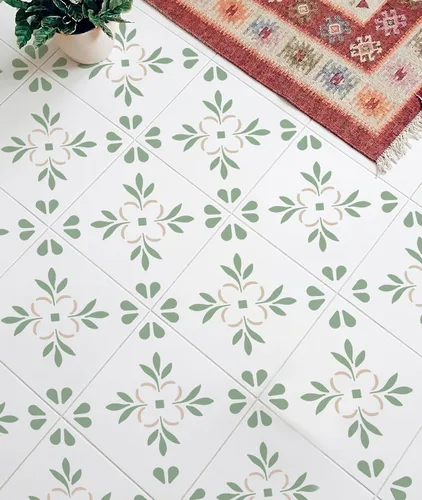 Vista 5 de 2 plantillas de pintura de azulejos de 12 x 12 pulgadas para paredes y suelos, reutilizables, plantillas para pintura, plantillas para decoración