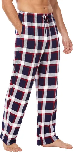 Vista 10 de GYS - Pantalones para dormir de bambú para hombre Negro