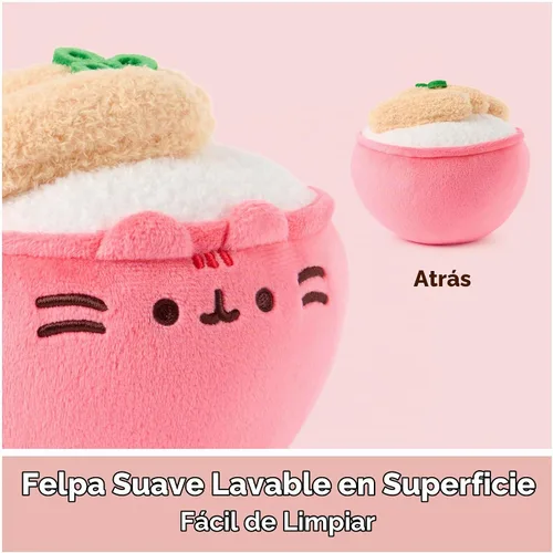 Vista 4 de GUND Pusheen Bento Katsu - Tazón de arroz de 6 pulgadas, juguete de peluche