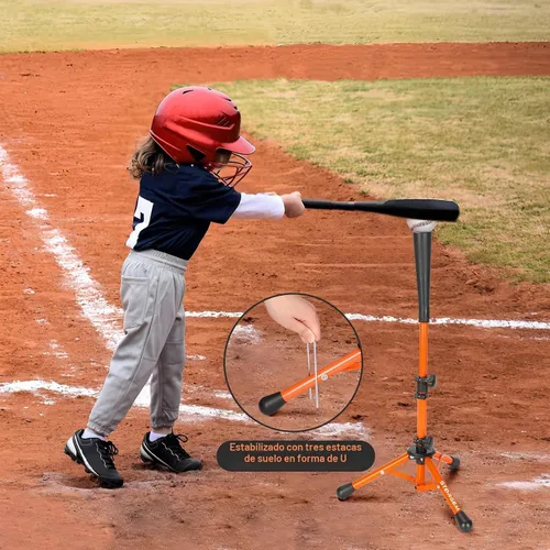 Vista 4 de Storgem Baseball Softball Tee, Batting Tee for Kids, T Ball Training Stand Baseball Tee for Kids with Easy Adjustment, T Ball Batting Stand for