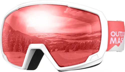 Vista 14 de OutdoorMaster - Lentes de esquí para niños, lentes de snowboard para niños, con protección UV, 100 % esférica, para niños y niñas