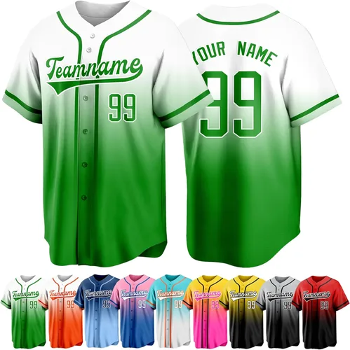 Vista 31 de Custom Baseball Jersey Personalized Short Sleeve Team Sport Uniform Baseball Shirt for Men Women Youth Boy