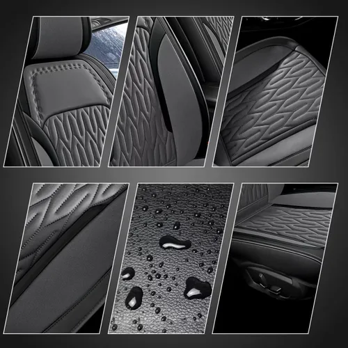 Vista 3 de AOMSAZTO Funda de asiento delantero compatible con GMC Canyon 2015-2025, protector de cojín de asiento de automóvil, fundas de asiento impermeable