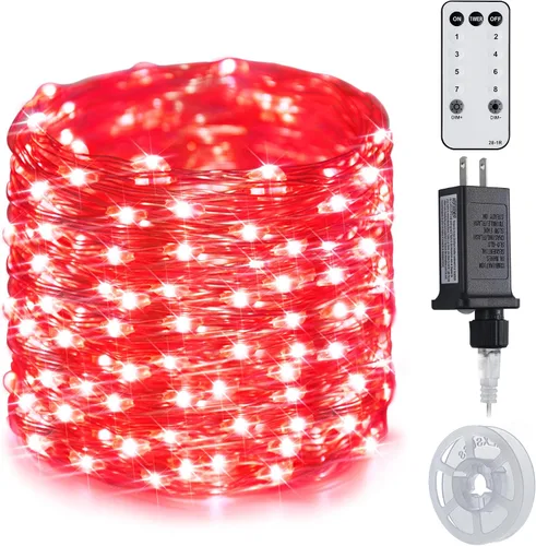 Vista 9 de JMEXSUSS VFairy Lights Luces de Navidad Enchufables Naranja Morado