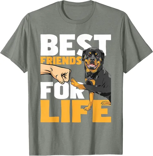 Vista 56 de Best Friends for Life - Rottweiler Animal Dog Lover Breeder T-Shirt