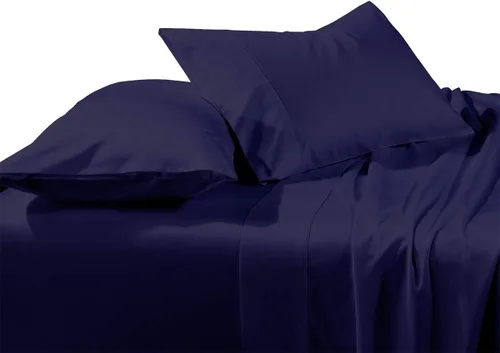 Vista 23 de LaxLinen 4 PCs Sheet Set (+30 Inch) Extra Deep Pocket Twin/Single Bed Size, Aqua Solid 600 Thread Count 100% Egyptian Cotton