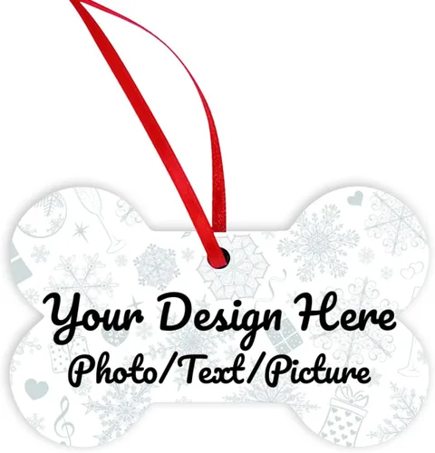 Vista 16 de Adornos de Navidad personalizados, colgante de cerámica personalizado con foto, texto/imagen, adorno colgante personalizado para parejas, niños