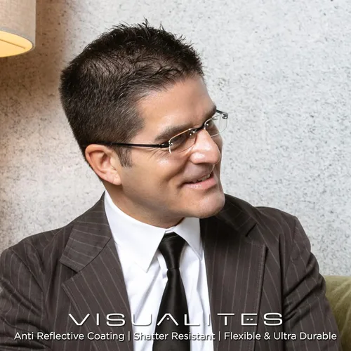 Vista 8 de Visualites Gafas de lectura ligeras sin montura para hombres y mujeres - Modelo - VIS 1 Lavanda