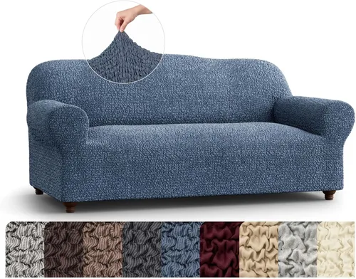 Vista 41 de PAULATO BY GA.I.CO. Funda elástica para sillón – Funda de sofá – Funda de sofá biplaza – Protector lavable de ajuste de forma de 1 pieza para Beige