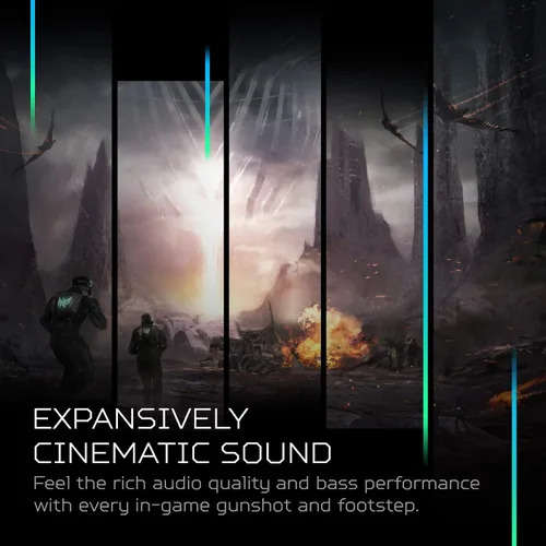Vista 6 de Acer Predator Galea 350 - Auriculares para juegos con sonido envolvente 7.1, micrófono unidireccional con cancelación de ruido, compatible con PC