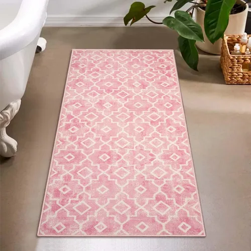 Vista 19 de Moynesa Alfombra marroquí lavable de 2 x 3 pulgadas, pequeña, azul, para cocina, baño, suave, antideslizante, de pelo bajo, moderna, geométrica
