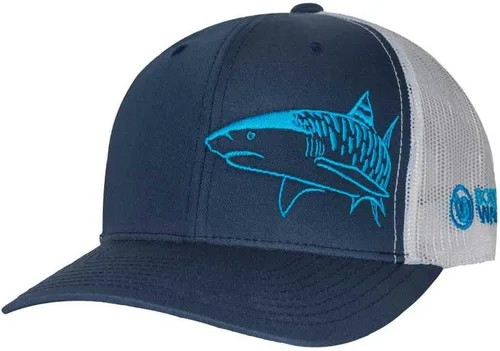 Vista 8 de Sombrero de camionero de buceo con tiburón: Snapback ajustable para hombre, para pesca, pesca submarina