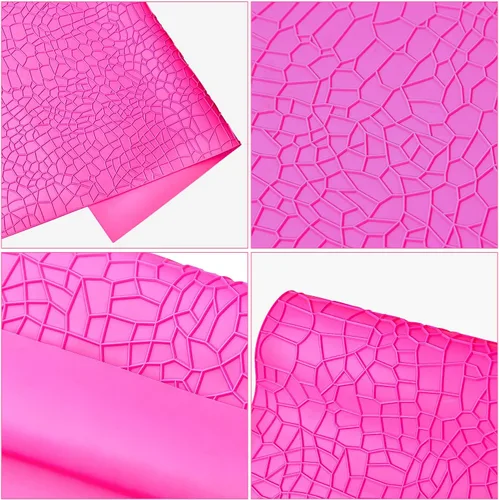 Vista 4 de Alfombrilla de silicona para fondant, molde de encaje de impresión de cocodrilo 22 x 14 Inch Texture Embosser Lace Mat for Cake Decoration