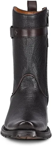 Vista 4 de Bota Cuadra para hombre en piel bovina negra con cierre de cremallera, 1J2JRS Negro