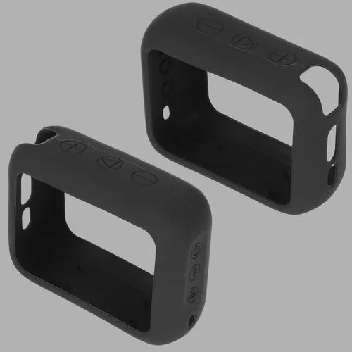 Vista 3 de Funda de silicona Lebakort compatible con altavoz portátil JBL GO 4 (Funda negra)
