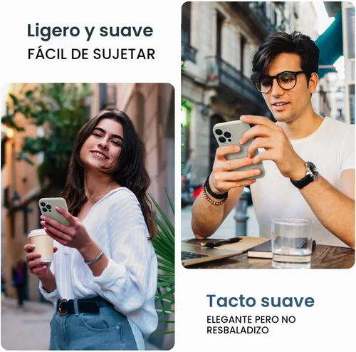 Vista 2 de FireNova Funda diseñada para iPhone 13 Pro Max, funda de silicona [protección de cámara] con [2 protectores de pantalla], forro interior de Piedra