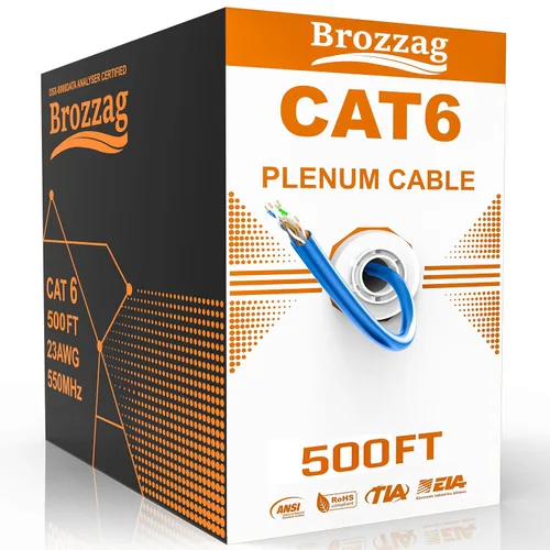 Vista 11 de Cable Ethernet de 10 pies para Cat6/Cat5E, 10 Gbps compatible con Cat8/Cat7, cable de red 24AWG para interiores y exteriores, entierro directo