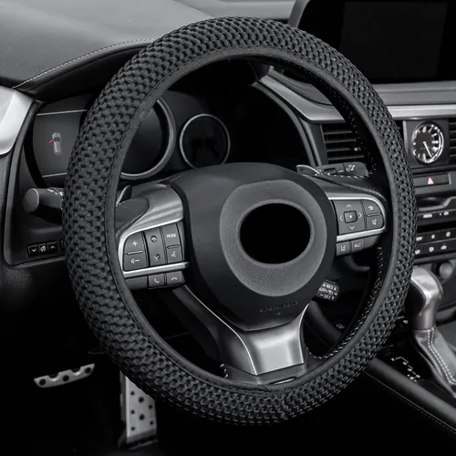 Vista 11 de Alpmosn Funda Elástica Extensible para Volante, Microfibra Transpirable de Seda de Hielo, Antideslizante, Accesorios de Interior de Automóvil