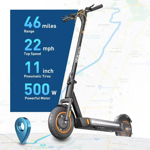 Vista 2 de Hiboy MAX Pro Electric Scooter, 46.6 Miles & 22 MPH Commuting E-Scooter