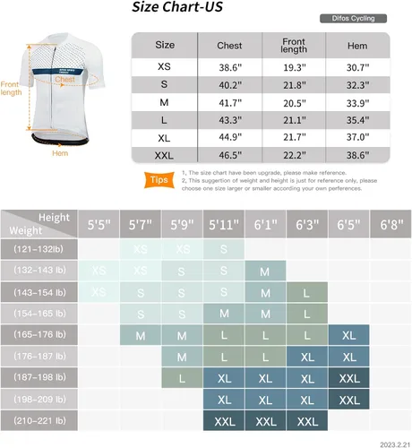 Vista 6 de DIFOS Men's Cycling Jerseys Short Sleeve MTB Mountain Bike Jersey Honeycomb Breathable Mesh with 3 Pockets