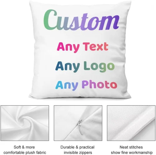 Vista 6 de Funda de almohada personalizada con versículo de la Biblia de 12 x 12 pulgadas, funda de almohada personalizada con cita inspiradora con frase