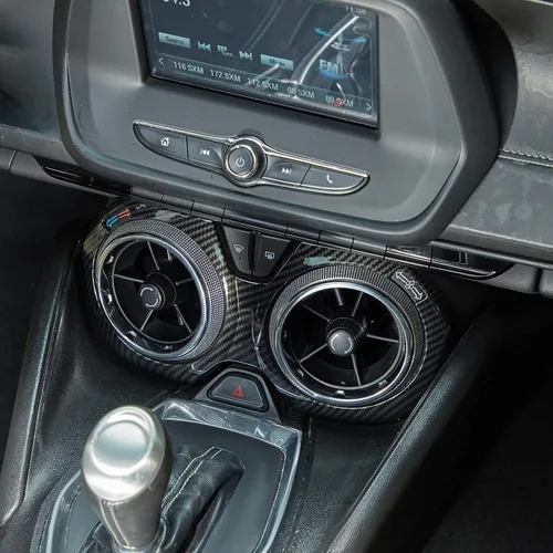 Vista 7 de CheroCar Para consola central Camaro Aire Acondicionado Salida de Ventilación Cubierta Anillo Interior Accesorios para Chevrolet Camaro 2016-2025