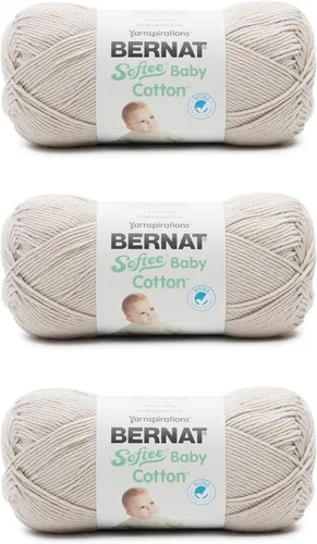 Vista 23 de Bernat Softee Baby Cotton Aqua Mist - Ovillo de lana para bebé, paquete de 3 unidades de 4.25 onzas, mezcla, 3 DK (ligero), 254 yardas