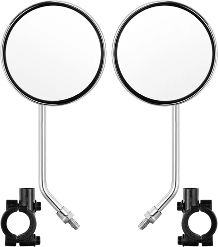 Vista 8 de Espejo Retrovisor de Manillar para Bicicleta, Universal Ajustable y Giratoria, Espejo Transparente para Bicicleta de Montaña, Bicicleta