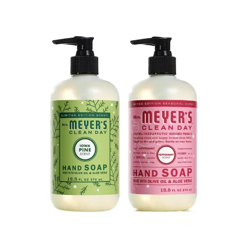 Vista 13 de Mrs. MEYER'S Jabón líquido para manos, 1 aroma de sidra de manzana y 1 aroma de saúco, 12.5 onzas líquidas cada uno (paquete variado)