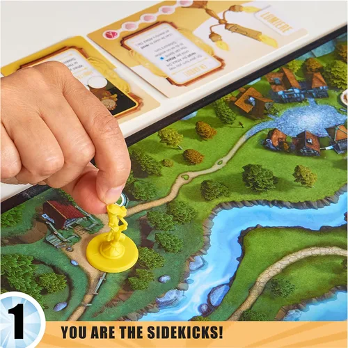 Vista 4 de Disney Sidekicks - Juego de mesa de estrategia cooperativa con figuras esculpidas personalizadas, para familias, adultos y niños a partir de 8 años