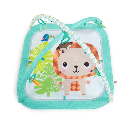 Vista 3 de Bright Starts Safari Blast Activity Gym & Play Mat con juguetes para llevar, edades recién nacidos +