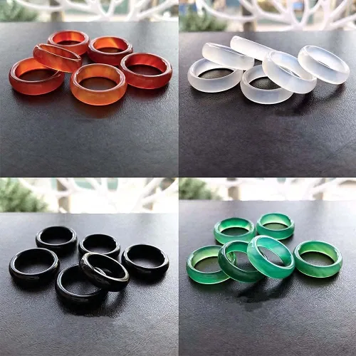 Vista 6 de Anillo de jade para mujer colorido anillo de esmeralda natural talla promedio 75 no No