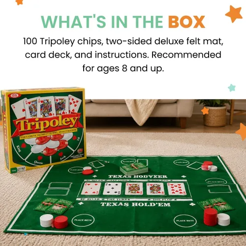 Vista 4 de Juego de cartas Tripoley, edición de tapete