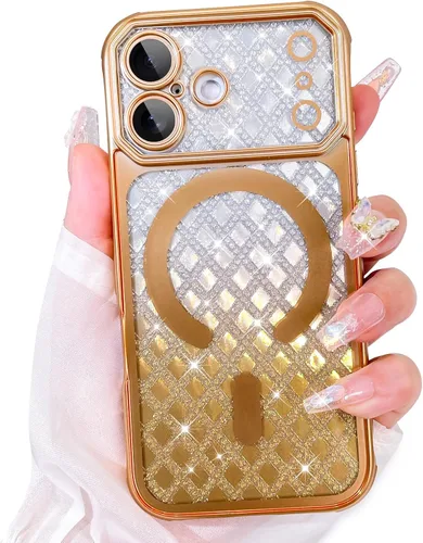 Vista 50 de Bonoma Funda con purpurina para iPhone 13 Pro Max, bonita funda 3D con patrón de chapado en degradado de mariposa de diamante, protección de cámara