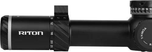 Vista 3 de Riton Optics Series 5 Conquer 5-25x56 MOA Riflescope Primer plano focal HD Retícula iluminada de vidrio con retícula integrada extraíble de dos